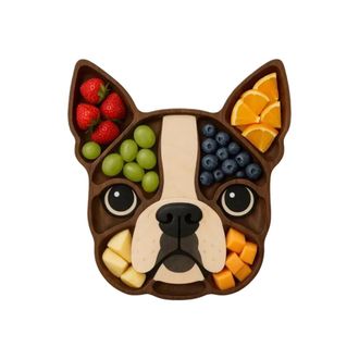 OEM Tabla De Servir De Madera Con Forma De Cabeza De Perro De Pelea