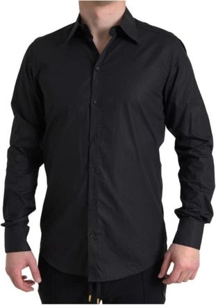 Dolce & Gabbana Katoenen Shirt - Heren - Casual Overhemden - Zwart - L - Katoen - Overhemden