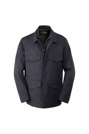 Moorer Mens Sander Field Jacket In Blue