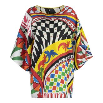 Dolce & Gabbana Blouses, female, Multicolor, 2XS, Carretto Blouse