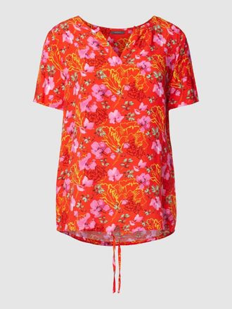 Montego Montego Blusenshirt aus Viskose mit floralem Print in Dunkelorange, Gr&ouml;&szlig;e 34