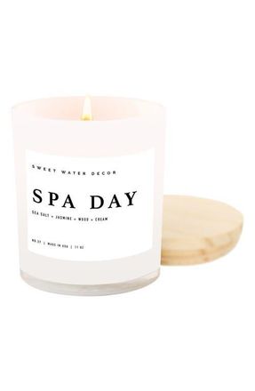 Sweet Water Decor Spa Day 11 oz. Candle in White at Nordstrom
