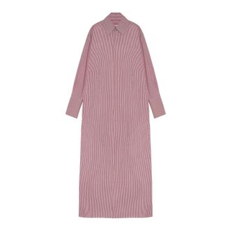 ARMARIUM Malik Katoenen Jurk met Streepjespatroon - Dames - Shirt Kleedjes - Rood - 2XS - Katoen - Kleedjes
