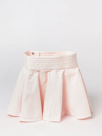 Alaia Cintura corsetto Peplum in cotone rosa plissettato