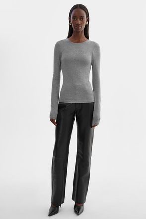 LaMarque Medora | Long Sleeve Top in Heather Grey at Nordstrom, Size Xx-Small