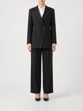 Tagliatore Double-Breasted Black Viscose Blend Suit