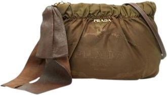 Prada Pre-owned Cross Body Bags, female, Green, Size: ONE SIZE Pre-owned Vintage Shoulder Bag