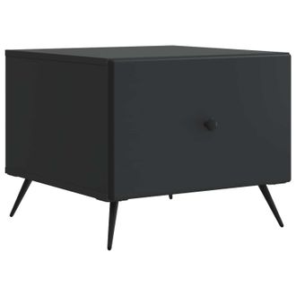 vidaXL Mesa De Caf&eacute; Negro 49 X 50 X 40 Cm Madera De Ingenier&iacute;a Vidaxl
