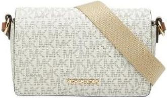 Michael Kors Pre-owned Cross Body Bags, female, White, Size: ONE SIZE Pre-owned MK Signature PVC Leather Shoulder Bag