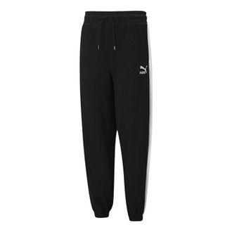 Puma (WMNS) PUMA Classics Relaxed Joggers Logo Printing Sports Trousers Black 530282-01