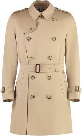 Burberry Kensington katoenen trenchcoat - Heren - Trenchcoats - Beige - L - Katoen - Jassen