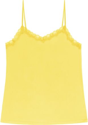 Uwila Warrior Soft Silk Lace Trim Camisole in Lemon Zest at Nordstrom, Size Xx-Large