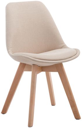 Clp Silla De Comedor Borneo V2 En Tela Crema Natural