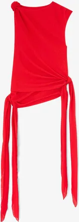 Ganni Top in Marl Mesh - Size 10/12 Goji Berry