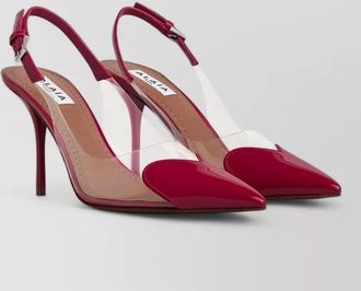 Alaia heart slingback pumps patent leather