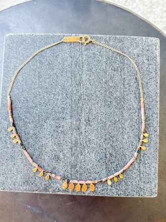 Isabel Marant Womens Elyas Short Necklace In Rosewood