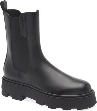 Moncler Aurea Lug Chelsea Boot in Black at Nordstrom, Size 7.5Us