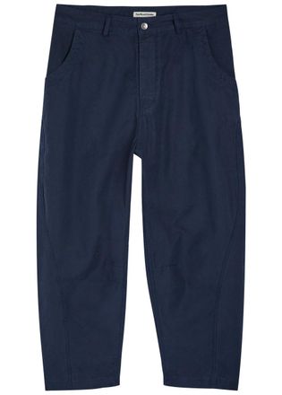 Ymc You Must Create Ymc Barrel-leg Canvas Trousers - Navy - 36 (W36 / XL)