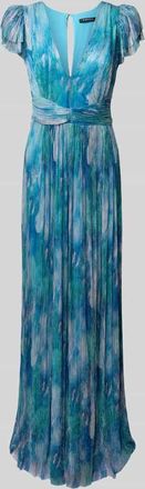 Swing Abendkleid mit Taillenpasse in Ocean, Größe 32