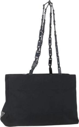 Prada Pre-owned Shoulder Bags, female, Black, Size: ONE SIZE Pre-owned Nylon Tote