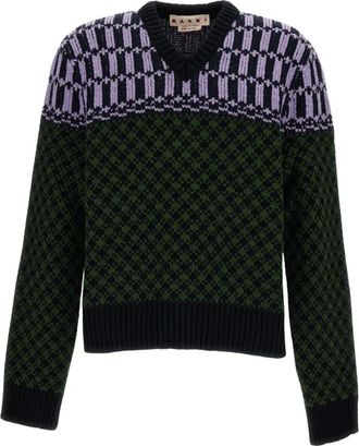 Marni V-neck Knitwear - male - Marni - V-neck Knitwear - Multicolor - XL - Knitwear