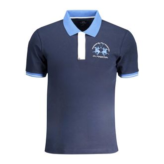 La Martina Polo Shirts, male, Blue, L, Blue Short Sleeve Polo Shirt
