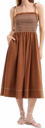 Veronica Beard Kaela Midi Dress In Whisky
