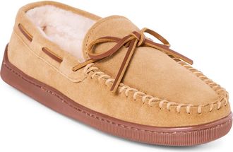 Minnetonka Lined Hardsole Slipper in Tan Suede at Nordstrom, Size 10