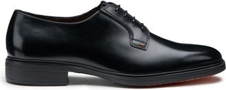 Santoni Easy Lace-up - Heren - Nette schoenen - Zwart - 44 1/2 EU - Leer - Schoenen