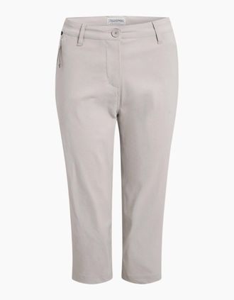 Craghoppers Womens Craghoppers Womens/Ladies Kiwi Pro III Cropped Trousers - Cream - Size: 16/32in