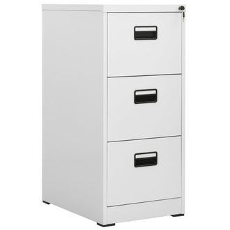 vidaXL Schedario Grigio Chiaro 46x62x102,5 Cm In Acciaio - Vidaxl