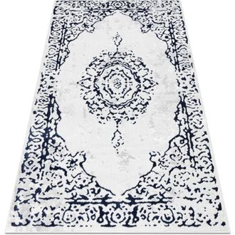 RugsX Rugsx - Alfombra Allure 1961 Ornamento, Marco - Estructural, Elegante, Glamurosa Blanco / Azul Blue 160x220 Cm