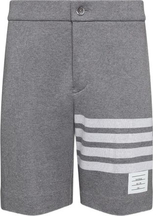 Thom Browne Shorts met vier strepen - Grijs