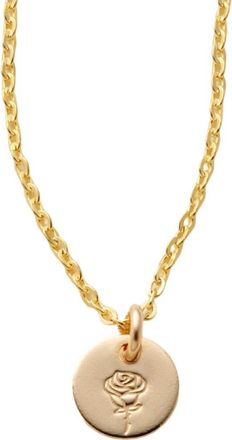 Made by Mary June Birth Flower Necklace in Gold Filled at Nordstrom, Size Medium