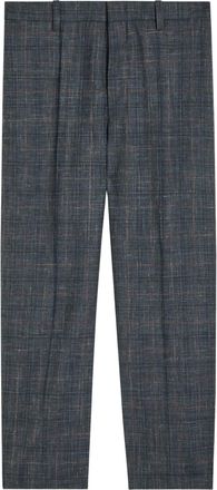 Jil Sander checked trousers - men - Wool/Linen/Flax - 46 - Grey