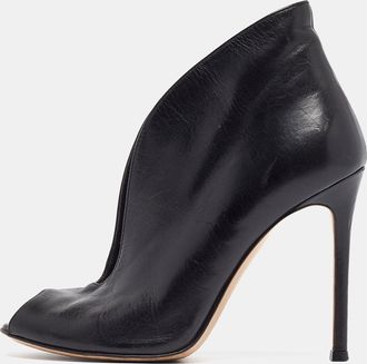 Gianvito Rossi Black Leather Vamp Boots