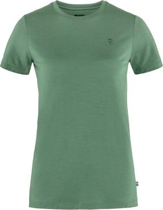 Fj&auml;llr&auml;ven Abisko Wool S/S T-Shirt f&uuml;r Damen | gr&uuml;n