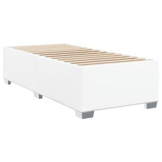 vidaXL Vidaxl - Estructura De Cama Sin Colch&oacute;n Cuero Sint&eacute;tico Blanco 90x200 Cm