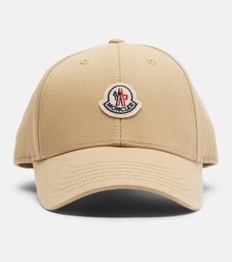 Moncler Logo cotton gabardine baseball cap