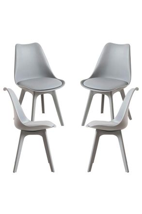 Regalos Miguel Regalos Miguel - Packs Sillas Comedor - Pack 4 Sillas Synk Suprym - Gris Claro