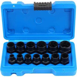 OEM Juego De 13 Vasos Giratorios De 9,5 Mm Para Extraer Pernos Da&ntilde;ados Y Tuercas De Rueda