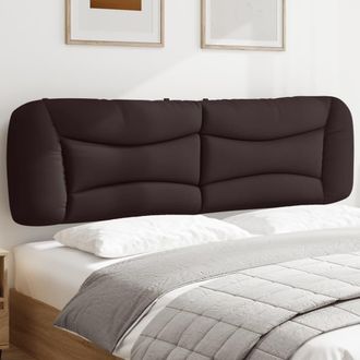 vidaXL Cabecero De Cama Acolchado Tela Marr&oacute;n Oscuro 180 Cm Vidaxl