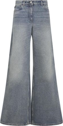 Courr&egrave;ges Blauwe Broek voor Vrouwen Aw 25 - Dames - Loose Fit Jeans - Blauw - W27 - Katoen - Jeans