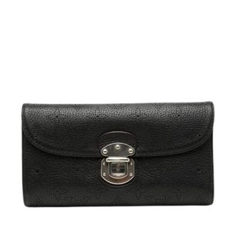 Louis Vuitton Pre-owned Wallets, male, Black, Size: ONE SIZE Pre-owned Mahina Leather Long Wallet