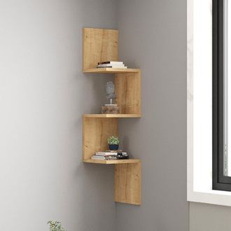 Dmora Estante Budoni, 3 Niveles, Estructura Roble, 105x25x25 Cm, Marr&oacute;n Roble