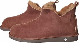 Generic Mens Genuine Sheepskin Slippers, Warm Mid-Top Boot With Suede Upper and Lightweight EVA Sole Dakota1Chocolate (Chocolate, 11, UK Footwear Size System,