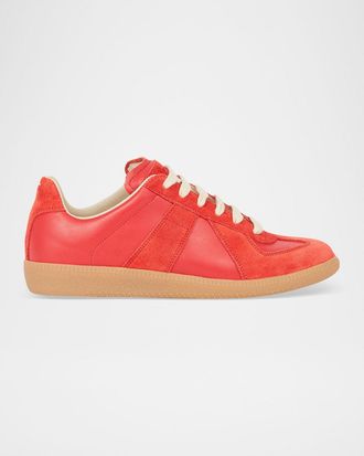 Maison Margiela Replica Suede & Leather Sneakers