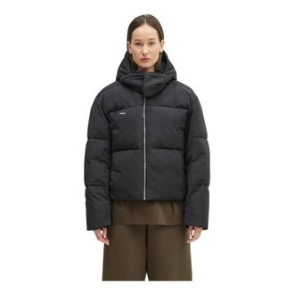 PANGAIA Pangaia, Jassen, Dames, Zwart, L, Hooded Puffer Jacket