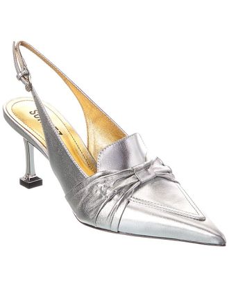 Schutz Fiorella Metallic Leather Sandal