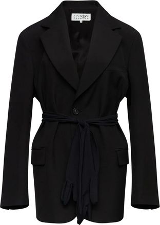 Maison Margiela Jack met strikdetail - Zwart